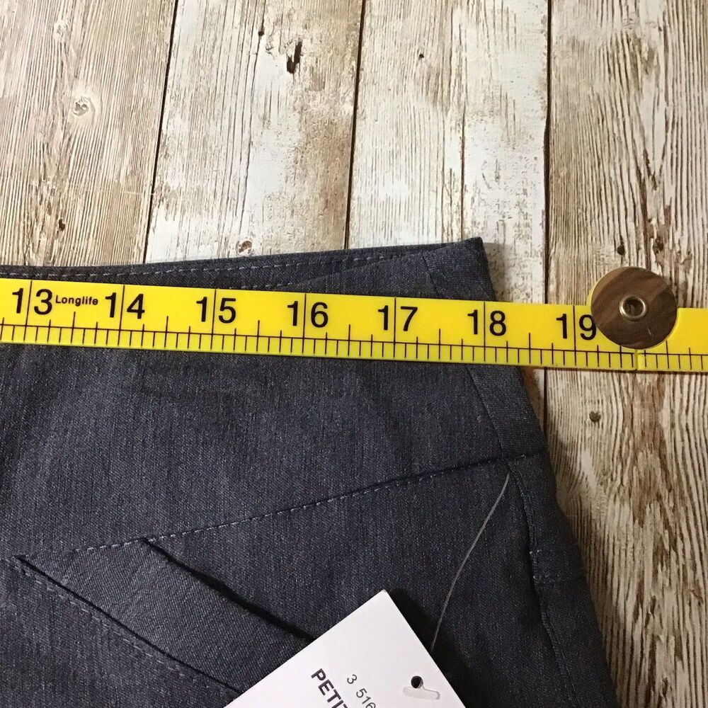 Alia Petite Womens Dress Pants 16P Heather Gray Pull On Hight Rise NEW - Picture 6 of 8